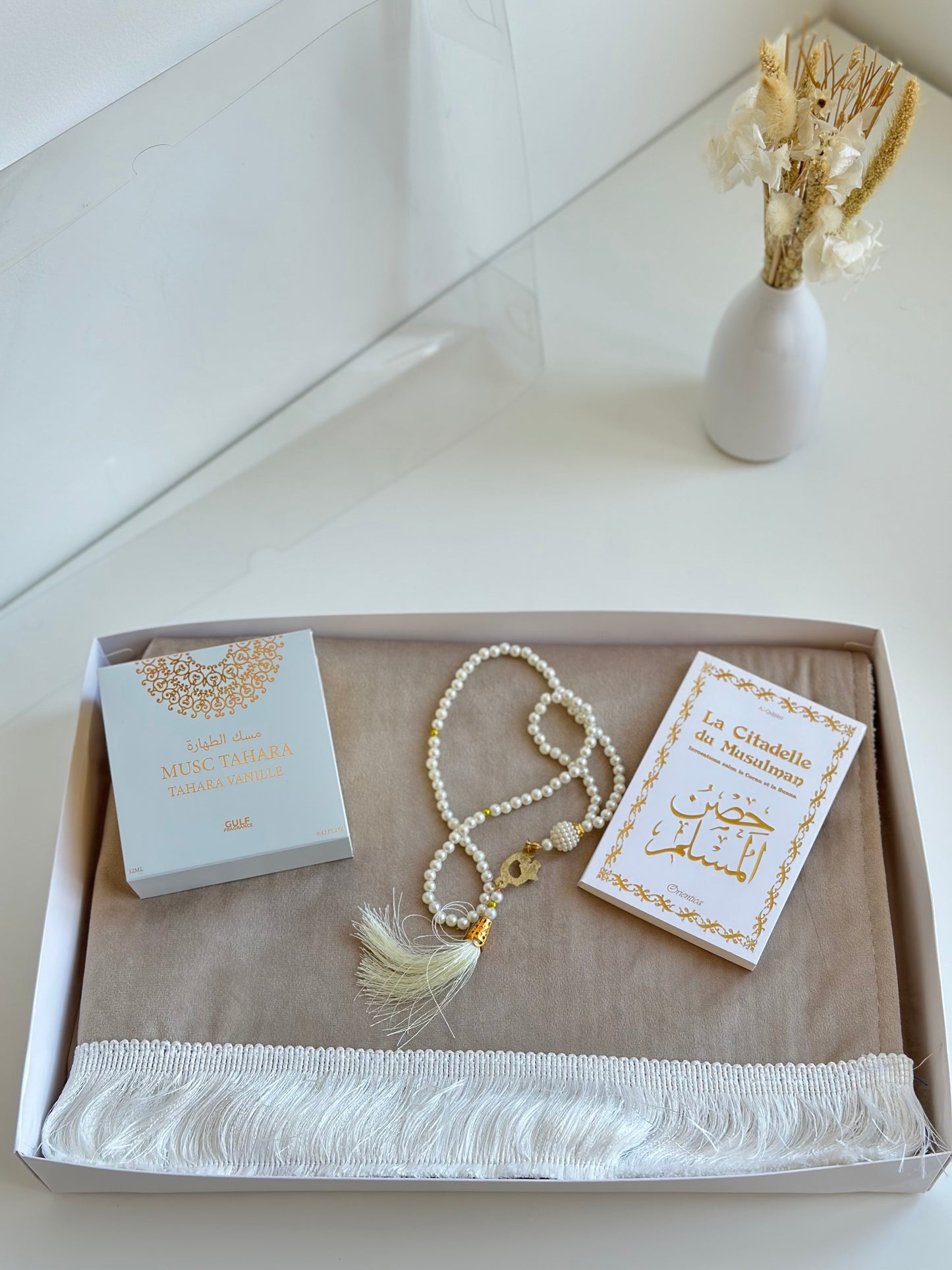 Coffret tapis de prière en velours