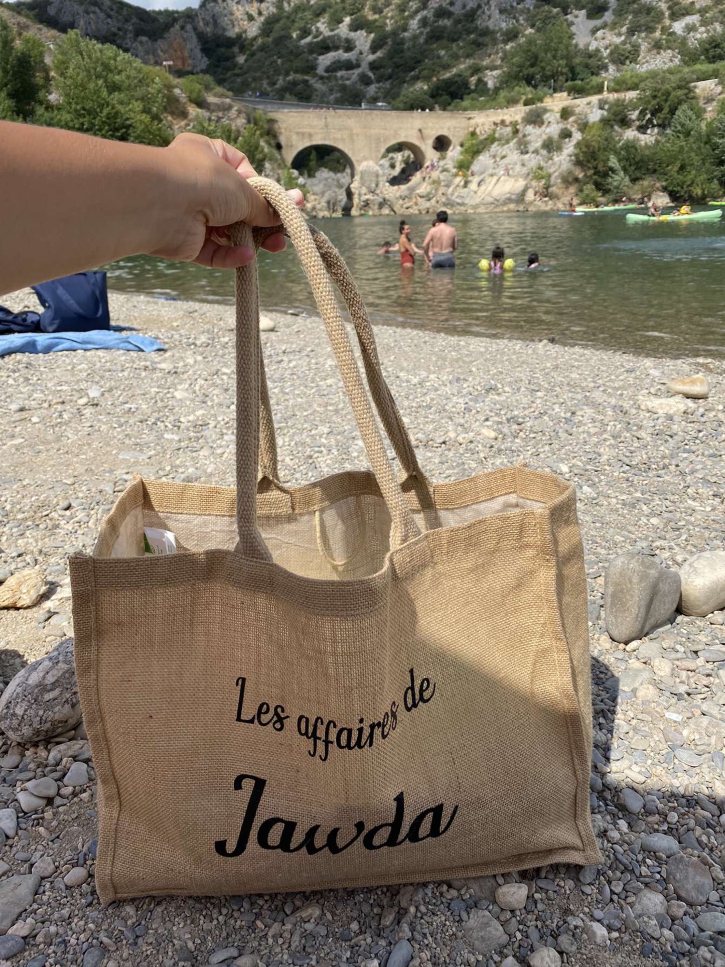 Sac en jute beige grand