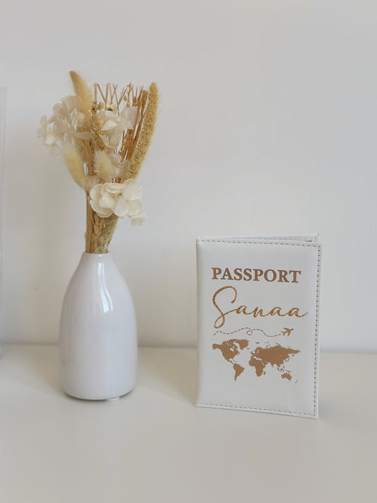 Protège passeport blanc