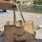 Sac en jute beige grand