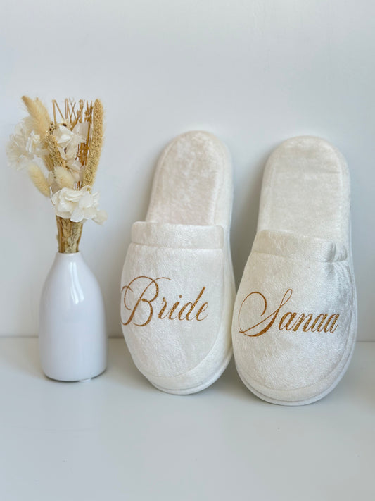 Chaussons satiné
