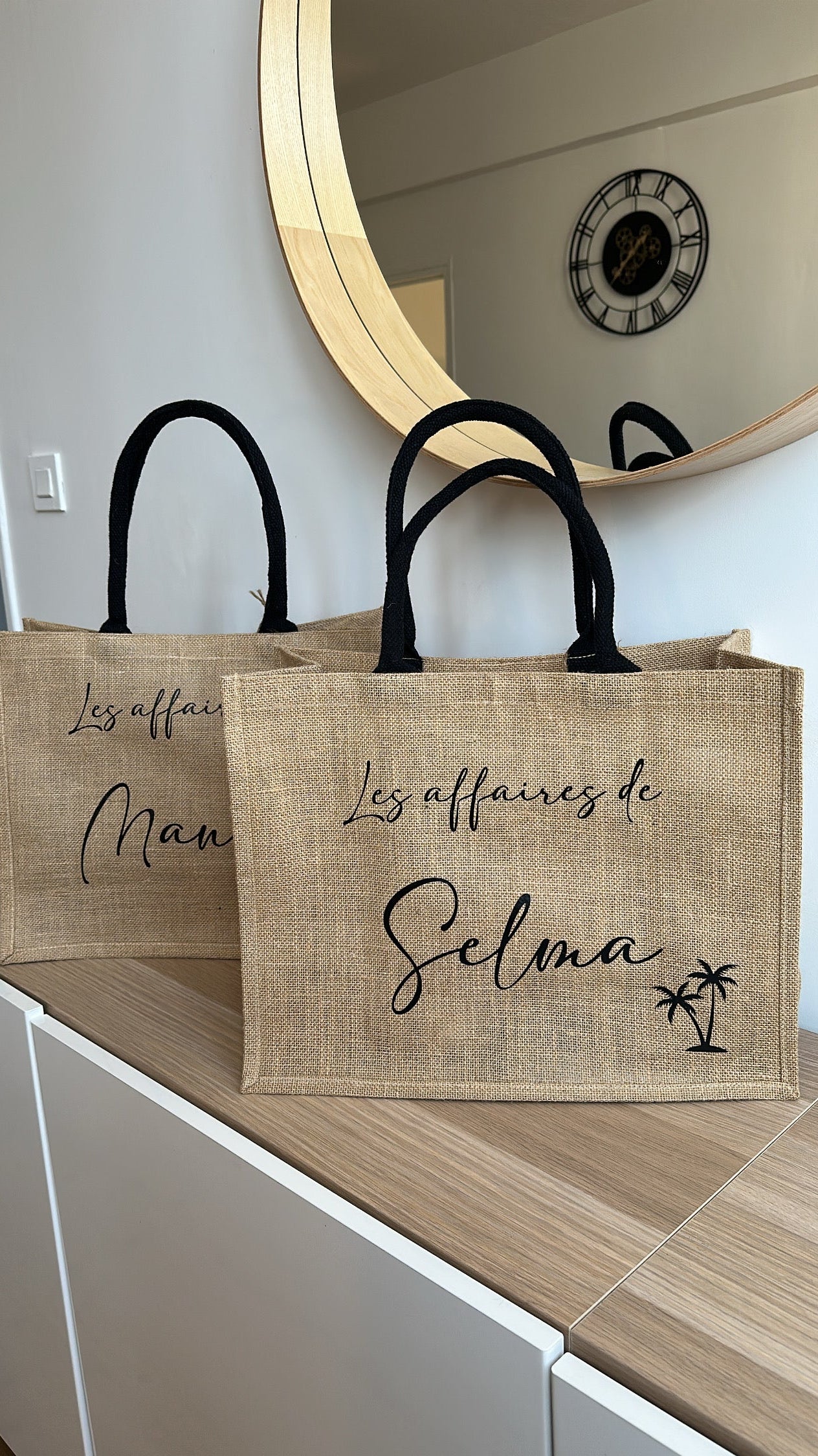Sac en jute beige grand