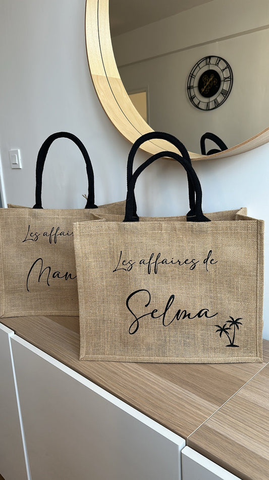 Sac en jute beige grand