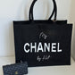 Sac en jute noir grand