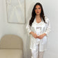 Coffret bride peignoir, nuisette et pantalon satiné